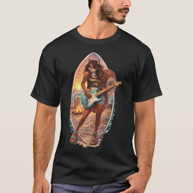 Camiseta Esquilo do Surf Rock (Frente)