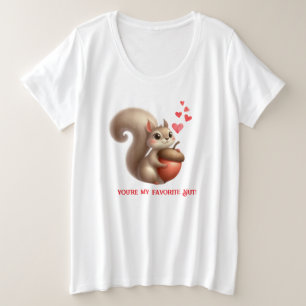 Camiseta Esquilo engraçado fofo no Dia dos Namorados