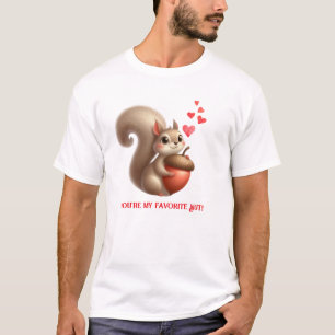 Camiseta Esquilo engraçado fofo no Dia dos Namorados