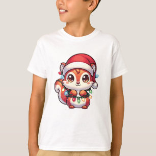 Camiseta Esquilo Feliz Natal Esquilos de Animais de inverno