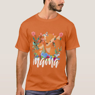 Camiseta Esquilo Floral Mãe Bebê Mãe Mãe Animal Mãe S Vinta