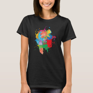 Camiseta Esquilo Fofo Colorido Pop Cor Splash Animal   1