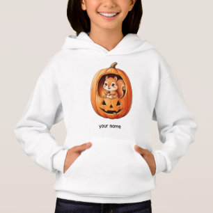 Camiseta Esquilo Fofo dentro da Abóbora de Halloween Jack o