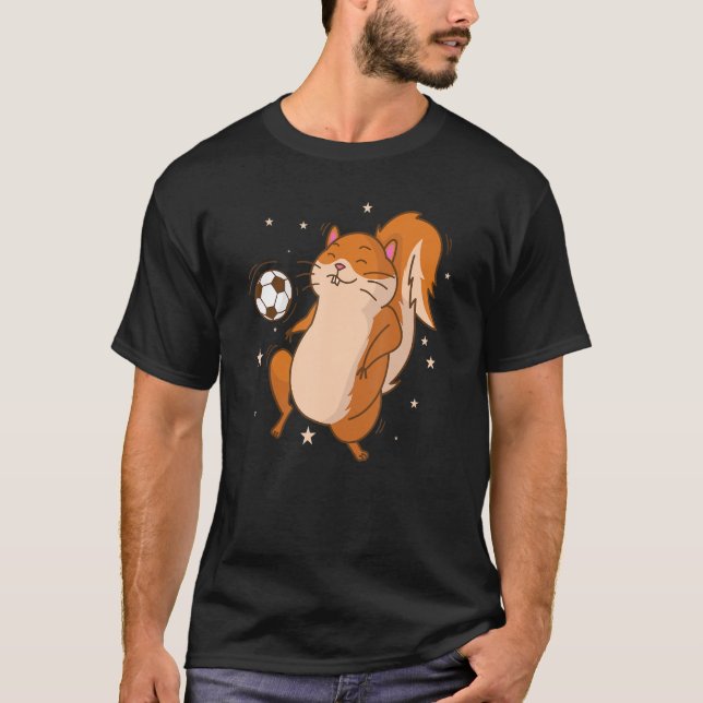 Camiseta Esquilo jogando Soccer Tree Rodent (Frente)