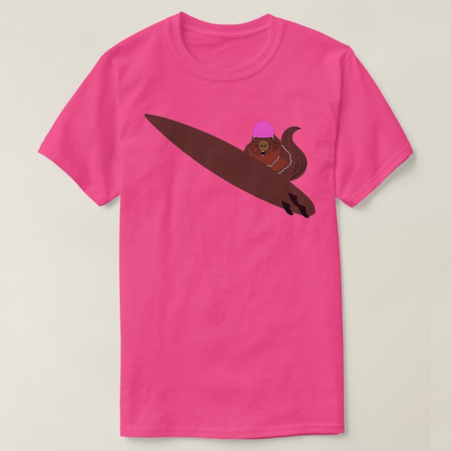 Camiseta Esquilo malvado 174 Surfe (Frente do Design)