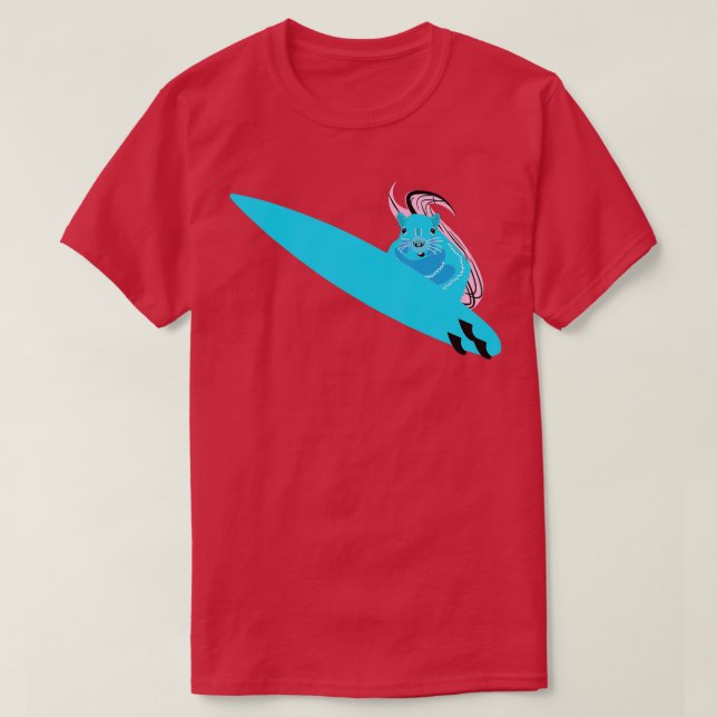 Camiseta Esquilo malvado 262 Surfe (Frente do Design)