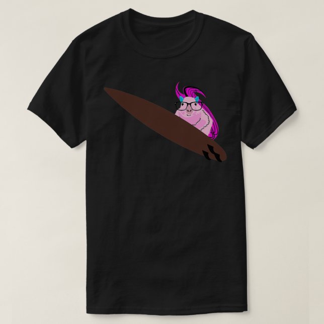 Camiseta Esquilo malvado 278 surfando T (Frente do Design)