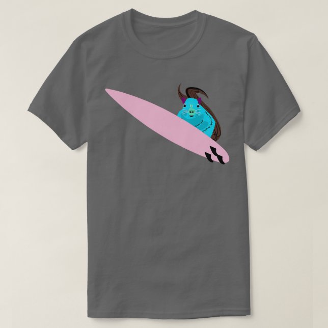 Camiseta Esquilo malvado 459 surfando (Frente do Design)