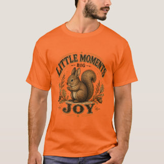Camiseta Esquilo Momentos Pequenos Grande Alegria