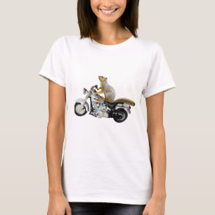 Camiseta Esquilo na motocicleta