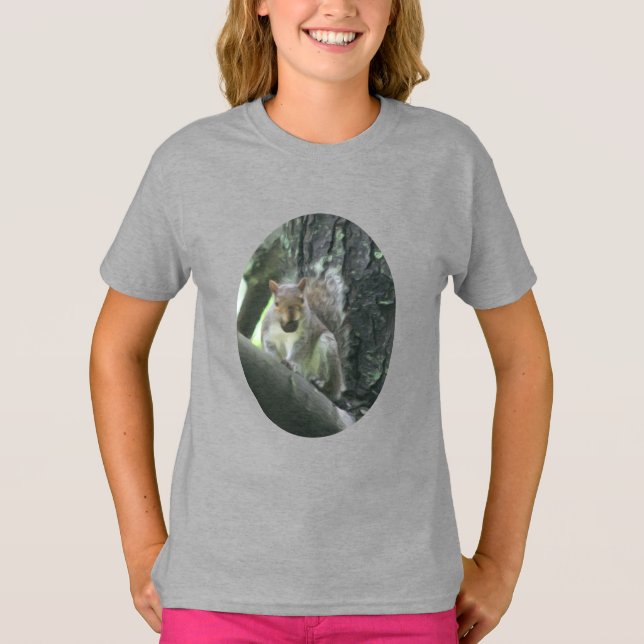 Camiseta Esquilo Na Pintura Em Árvore (Frente)