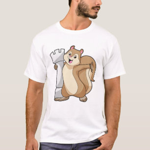 Camiseta Esquilo no xadrez com a peça de xadrez King
