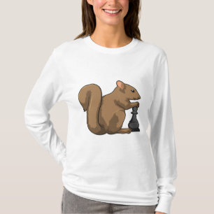 Camiseta Esquilo no xadrez com bispo de xadrez