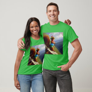 Camiseta Esquilo numa Montanha