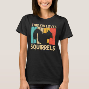 Camiseta Esquilo Para Crianças Meninos Esquilo Esquilo 80s