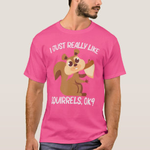 Camiseta Esquilo Para Homens Mulheres Rodrígeras Animais Da