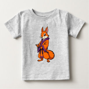 Camiseta Esquilo Samurai Japonês Bonito