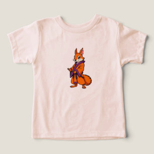 Camiseta Esquilo Samurai Japonês Bonito