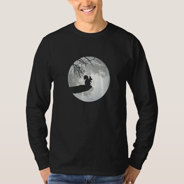 Camiseta Esquilo Silhouette Moon Shine I Squirreles Whisper (Frente)