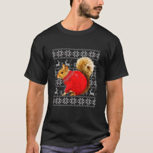 Camiseta Esquilo Ugly Doce Esquilo de Natal Engraçado Lov
