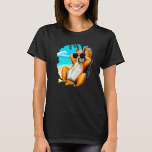 Camiseta Esquilo Vestindo Óculos de sol Refrigerindo praias