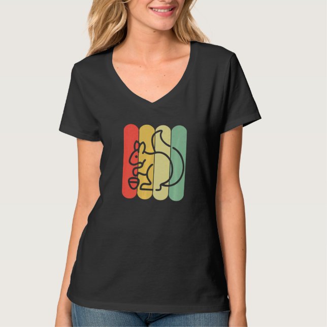 Camiseta Esquilo Vintagem retrógrada para esquilo (Frente)