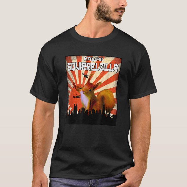 Camiseta Esquilo Zilla Vestido Esquilo Cute Tee Kaw (Frente)