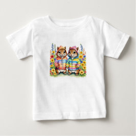 Camiseta Esquilos-ariranha arco-íris