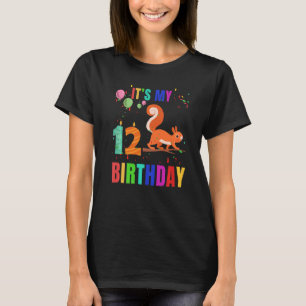 Camiseta Esquilos de Aniversário de 12 de Esquilo