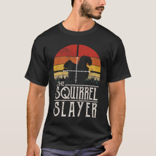Camiseta Esquilos De Caça Ao Esquilo Com Estilo De Retorno 