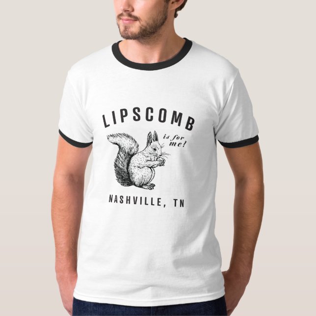 Camiseta Esquilos de Lipscomb White Ringer Tee (Frente)