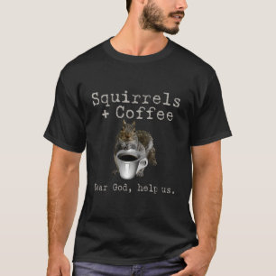 Camiseta Esquilos e Café Engraçados