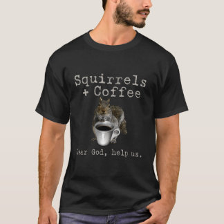 Camiseta Esquilos e Café Engraçados
