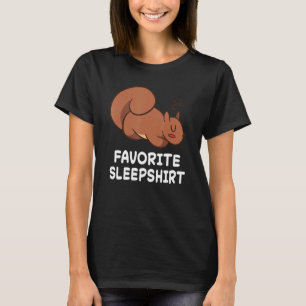 Camiseta Esquilos Esquilos Dormindo Dormindo Noite de Pajam