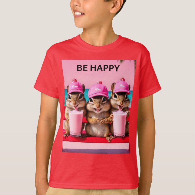 Camiseta Esquilos felizes (Frente)