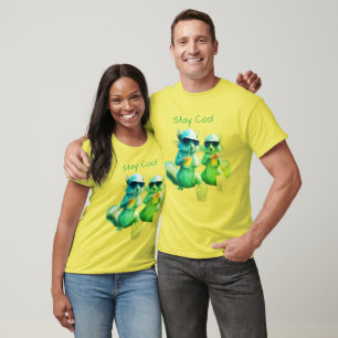 Camiseta Esquilos legais e bebidas refrescantes