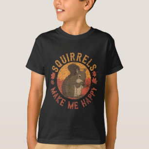 Camiseta Esquilos Me Fazem Feliz - Esquilo Vintage