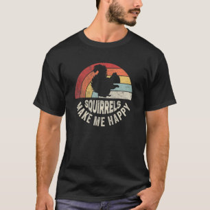 Camiseta Esquilos Retro Vintage Me Fazem Feliz Esquadrão An