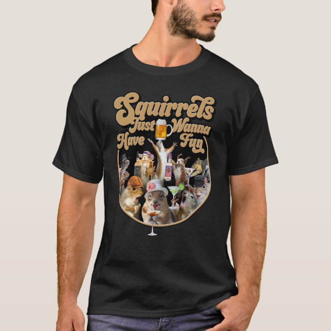 Camiseta Esquilos Só Querem Divertir-Se (Frente)
