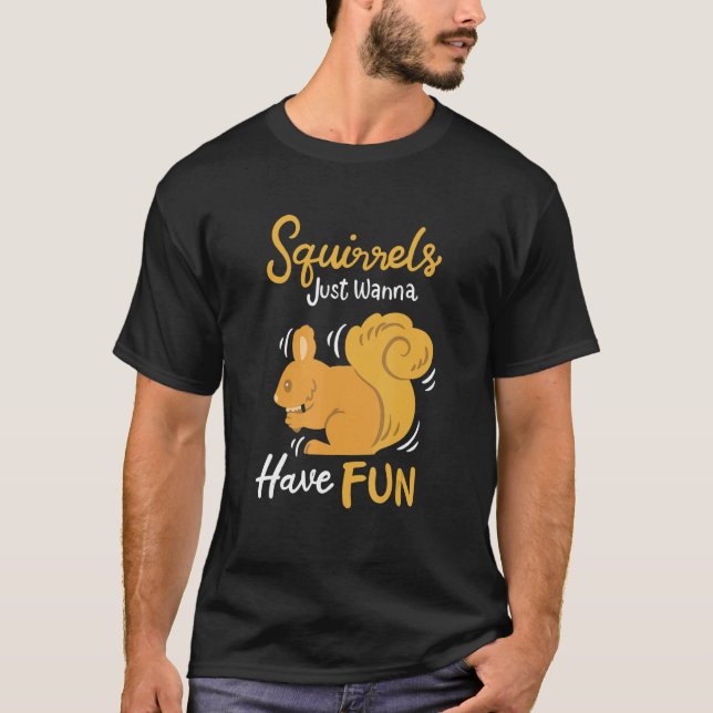 Camiseta Esquilos Só Querem Divertir-Se (Frente)