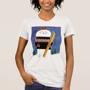 Camiseta Esquis para o boneco de neve