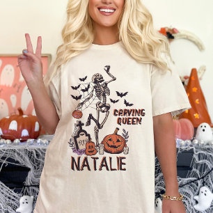 Camiseta Esquis Personalizado do Halloween do Pumpkin Carvi