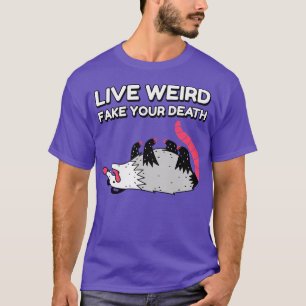 Camiseta Esquisita Viva Falsa Sua Morte Engraçada Gráfico P