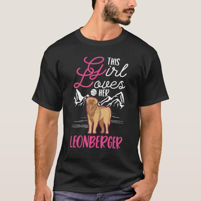 Camiseta Essa garota ama a garota Leonberger (Frente)