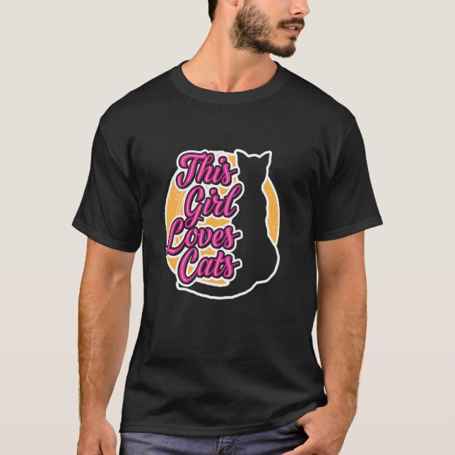 Camiseta Essa Garota Ama Gatos (Frente)