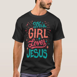 Camiseta Essa garota ama Jesus fé cristã fé religiosa W