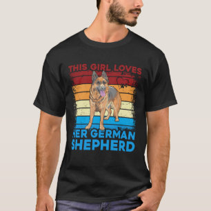 Camiseta Essa garota ama seu German shepherd Cachorro Dizen