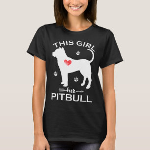 Camiseta Essa Garota Ama Seu Pitbull Cachorro Engraçado Pun