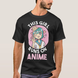 Camiseta Essa garota corre em animação