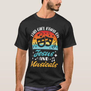 Camiseta Essa garota corre em Jesus e Musicais
